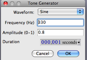 Enter the intended frequency of the note you sang