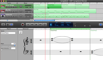 Garageband ear training - Create a fun musical mix of your interval ear training exercises