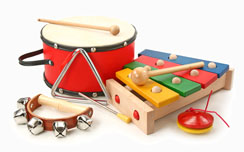 Add rhythm instruments to the daily routine