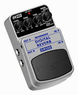 A modern reverb pedal (Behringer)