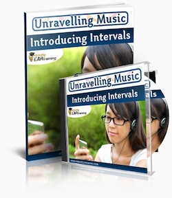 The Introducing Intervals ear training album lets you train with real music!