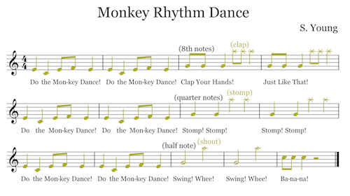 Children's Ear Training - Monkey Rhythm Dance