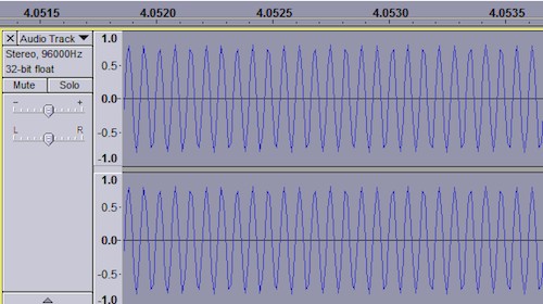 The Mosquito: A 15kHz Sine Wave (viewed in Audacity)