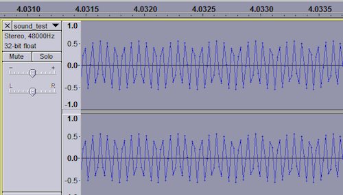 The MP3 version of the mosquito 15kHz tone (viewed in Audacity)