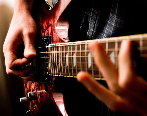 Guitars can perform motorcycle engine noises (photo: Jsome1 @Flickr)