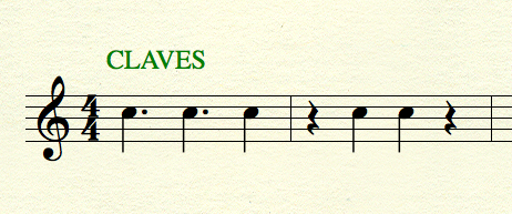 Example 4. Son Clave Rhythm (For Claves or clapping)