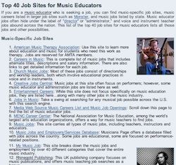 Top 40 Site List For Music Educators