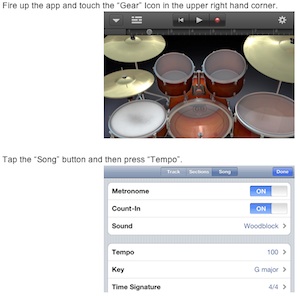 Develop tempo aural skills with iOS Garageband