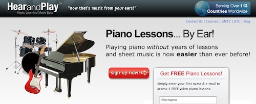 HearAndPlay.com offers great play-by-ear teaching