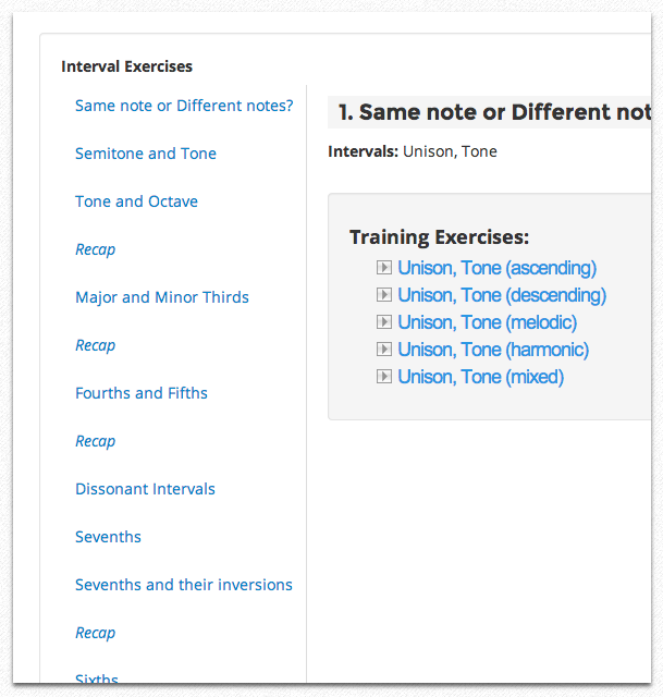 Interval Exercises Preview