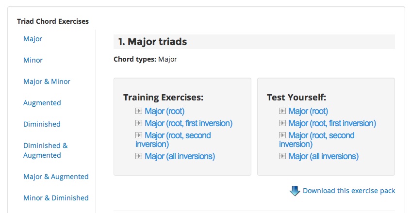 Chord Ear Training Exercises Preview