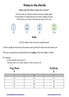 Identifying the third note of each chord