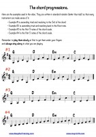 Singing ear training exercises for four chord progressions