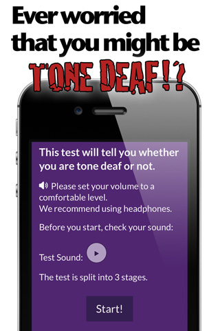 Tone Deaf Test app