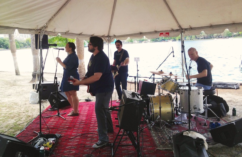 Claire and the Potatoes Left-to-right: Leslie Rising, Marc Sirdoreus, Guy Larmay and Jim Myers.