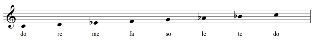 How to sing the natural minor scale in solfege - this is one way, called do-based minor, that modifies the major-scale syllables.