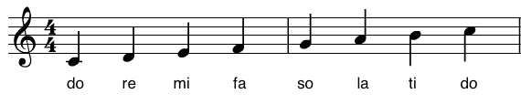C Scale with Solfege