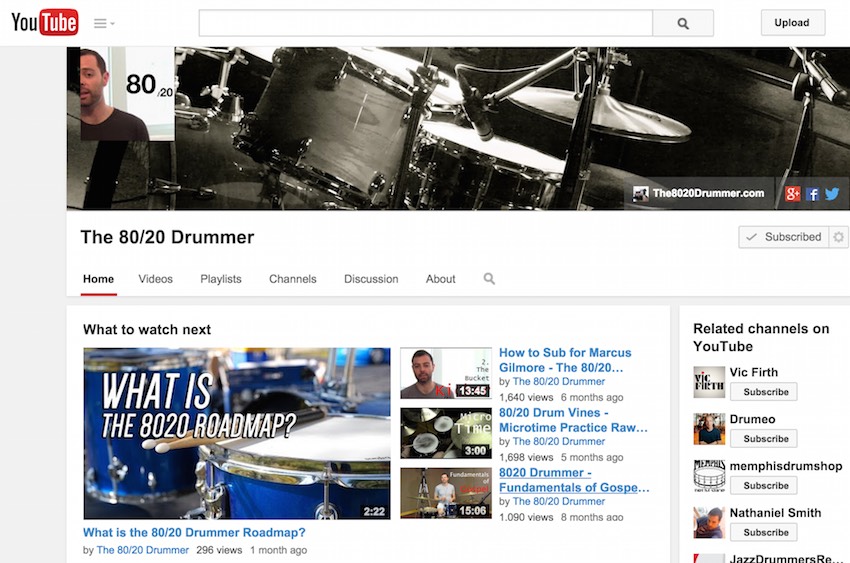 The 80/20 Drummer Video Lessons