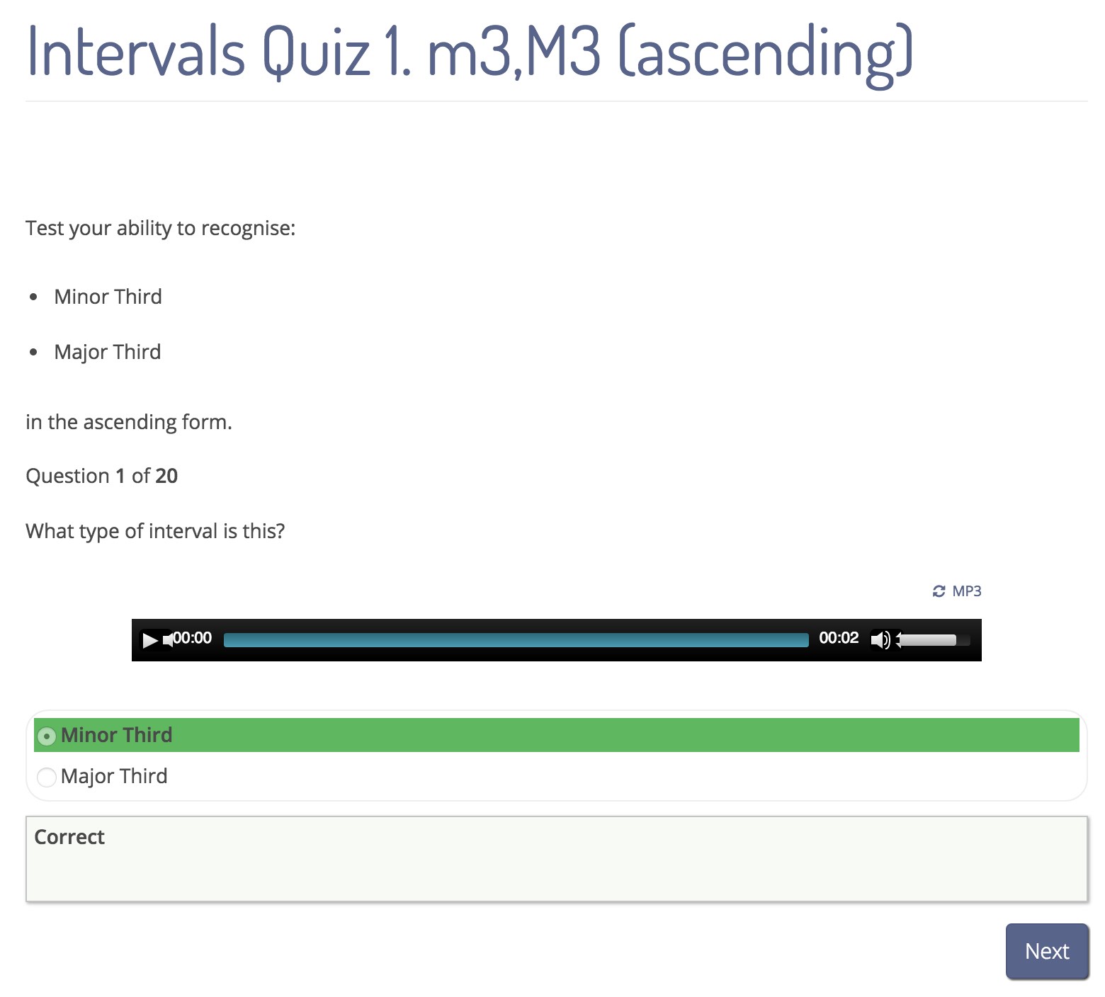 IntervalRecog1QuizExample Musical U
