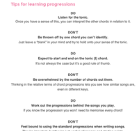 chord progressions ear training tips