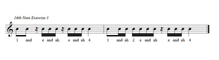 Spoken rhythm example