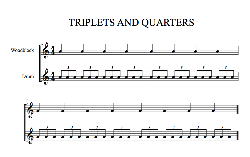 Triplets and Quarter Notes
