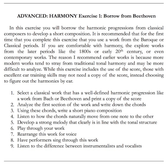 Example Advanced Harmony Exercise
