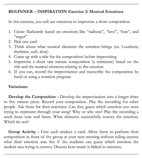 Example Inspiration Exercise