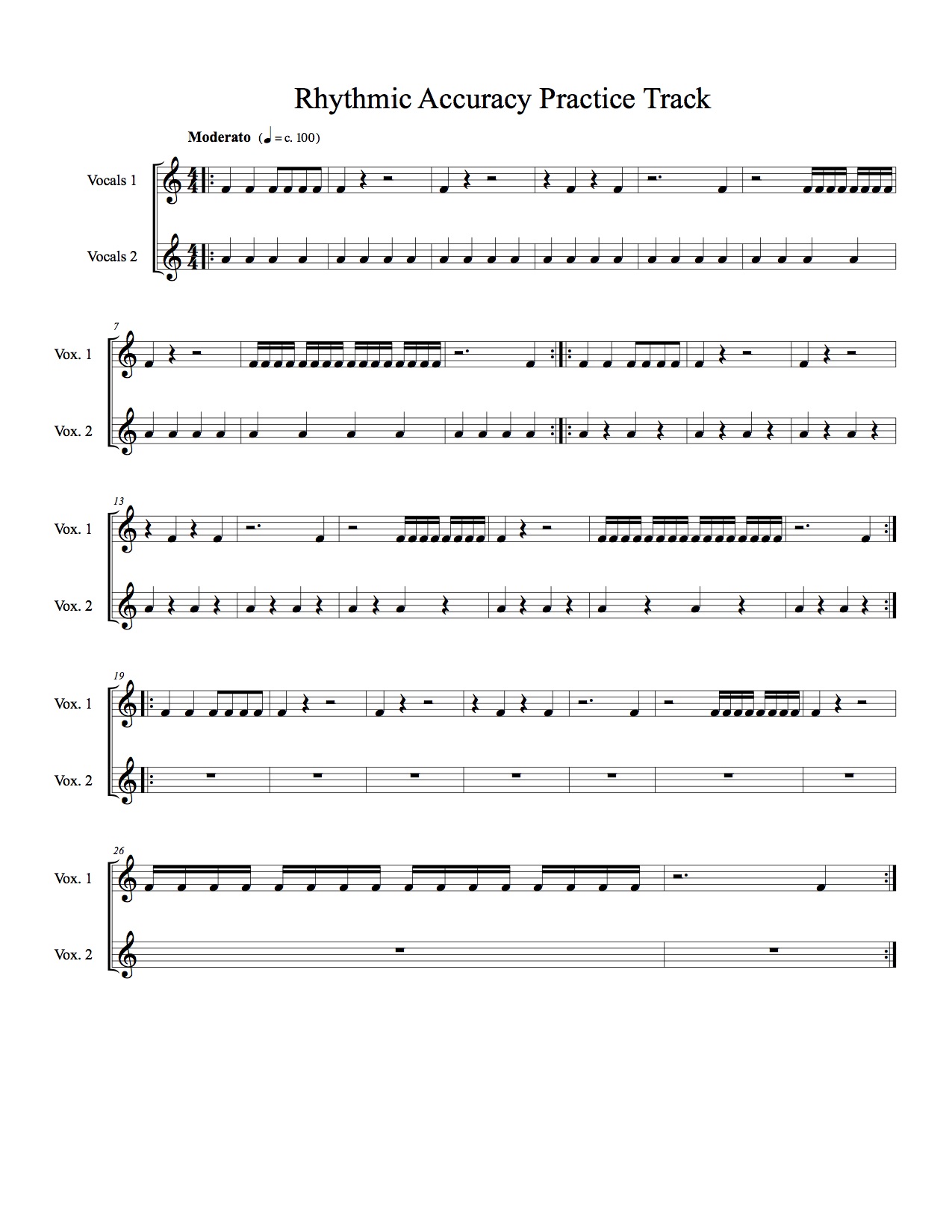 Rhythmic Accuracy Exercise