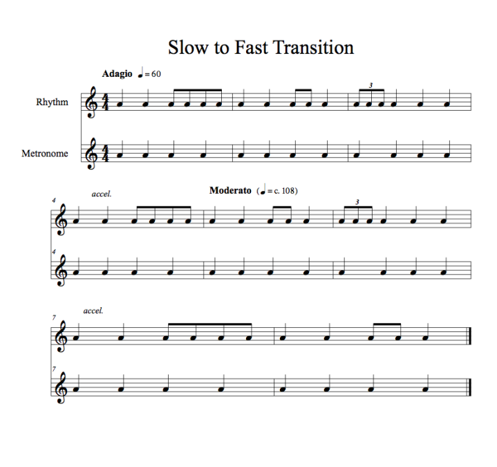 Transition Practice Slow to Fast