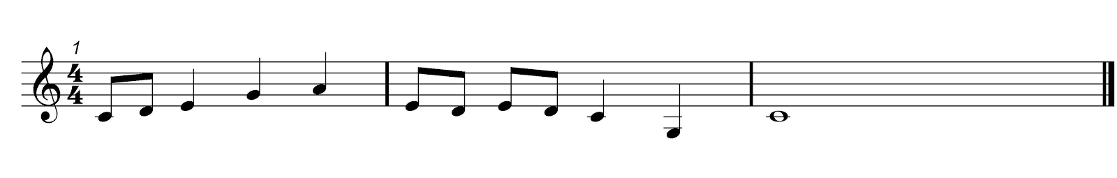 Pentatonic Solfa Melody 1 Score 1