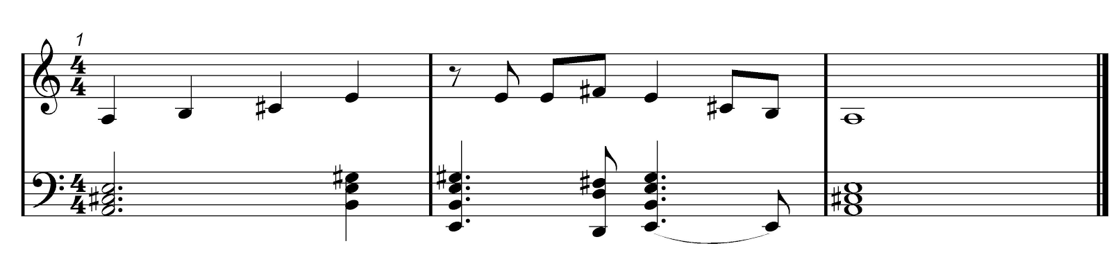 Pentatonic Solfa Melody 4 with Harmony Score 1