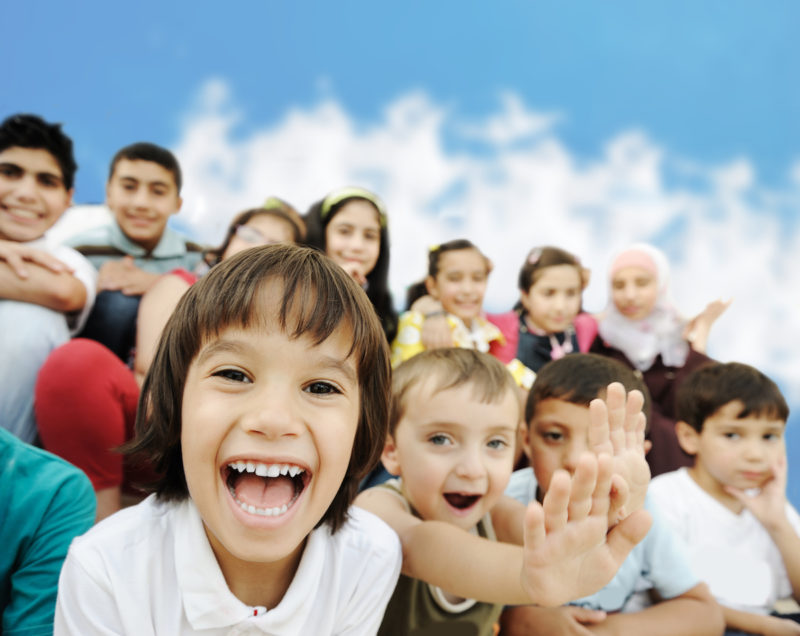 Loud Crowd of Kids Children at a music show