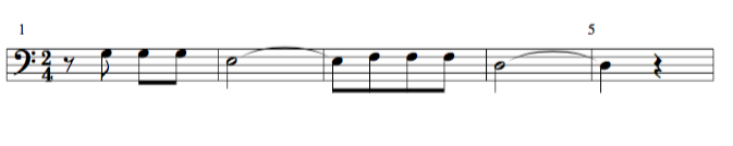 Beethoven's 5th Symphony Motif Score