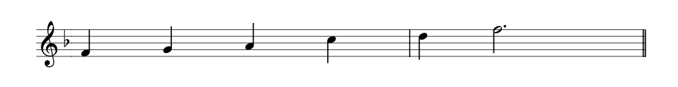 F Major Pentatonic Scale