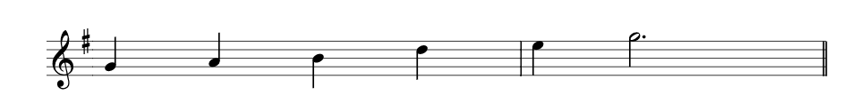 G Major Pentatonic Scale