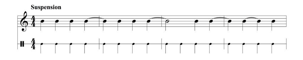 Example of suspension syncopation