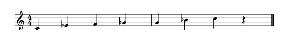 Blues scale in C