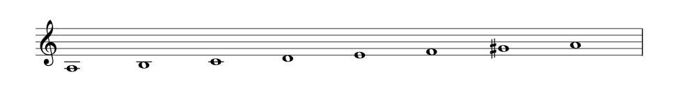 A harmonic minor scale