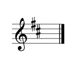 D major and B minor key signature