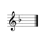 F major and D minor key signature