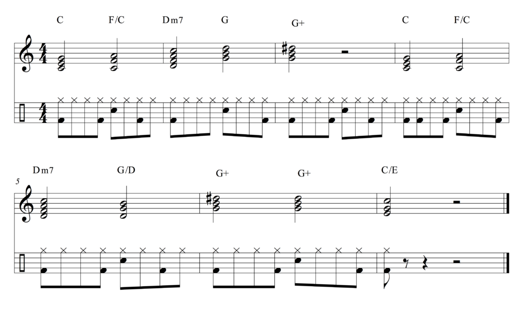 The Beatles augmented chords