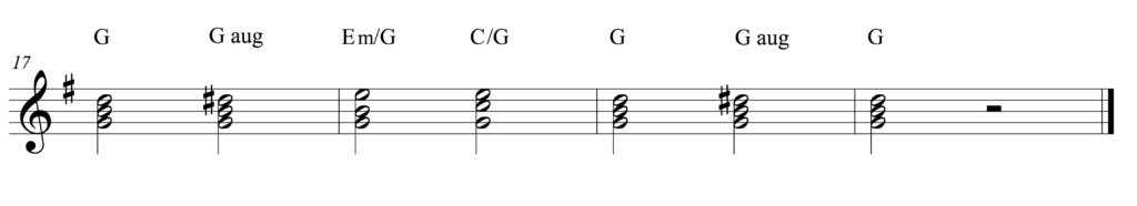 G augmented chord progression