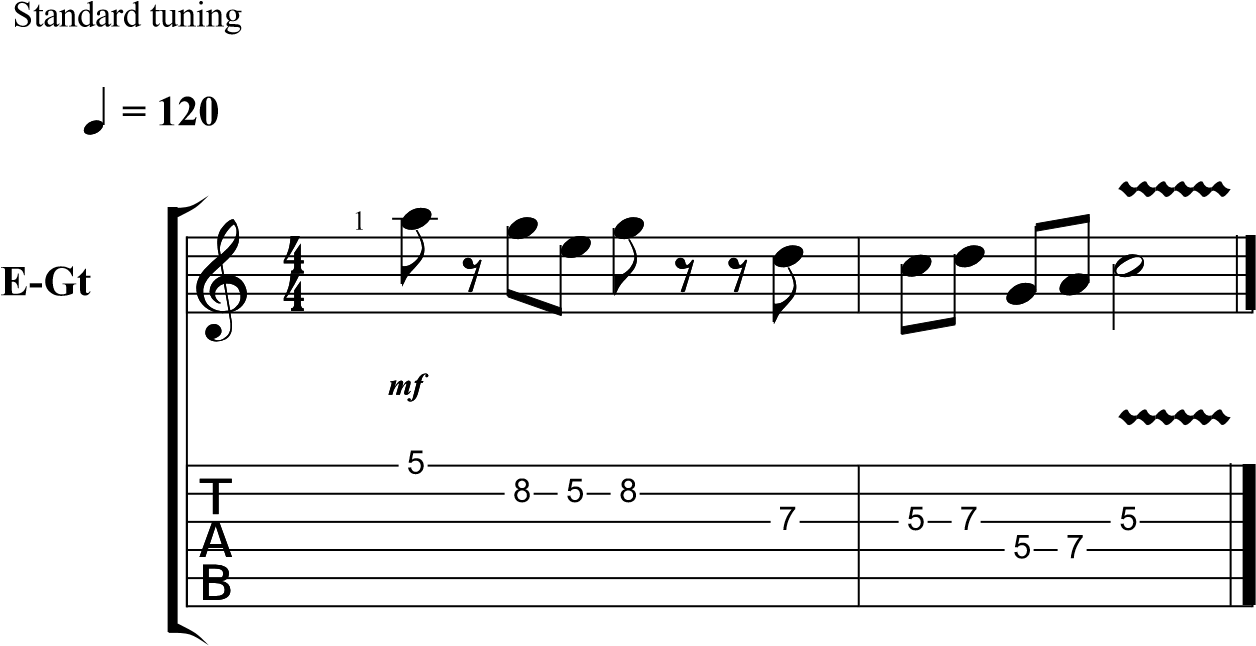 Simple melody with rests inserted