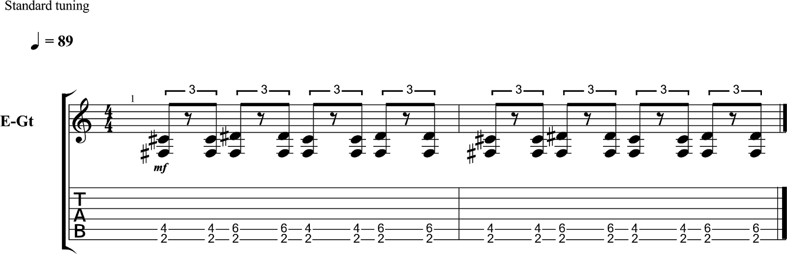 Simple blues shuffle