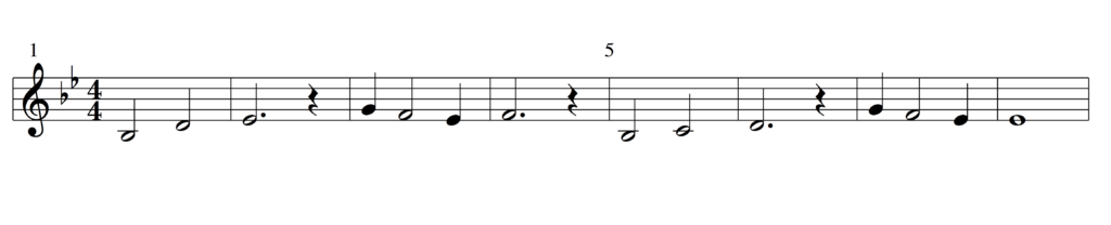 Sight singing exercise