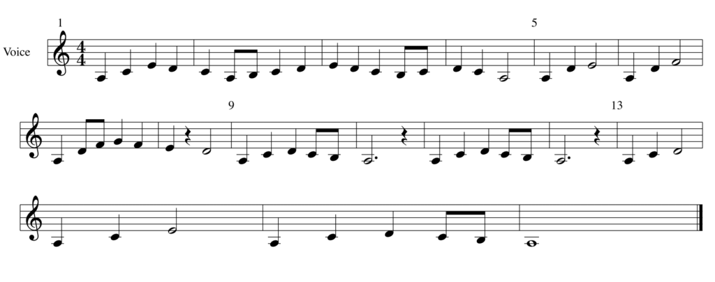 Voice sight read exercise
