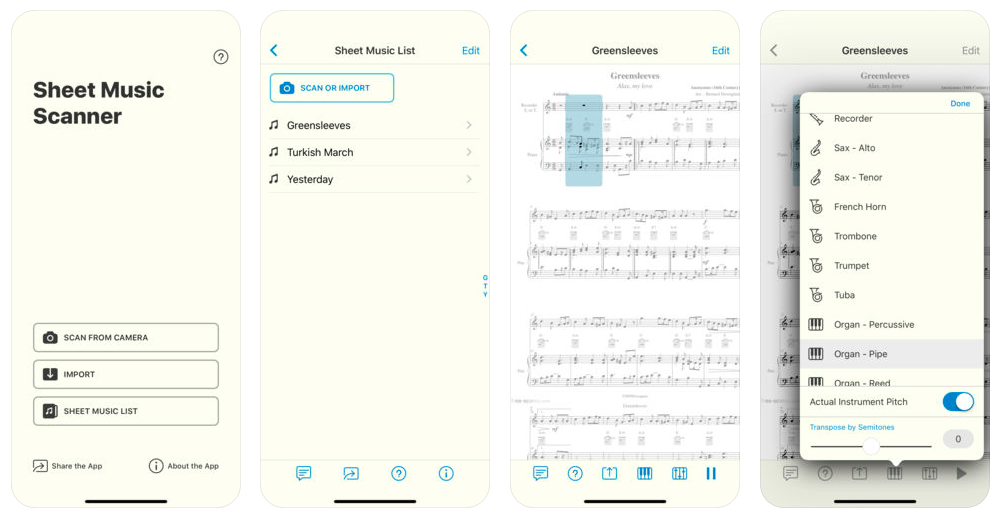 Sheet Music Scanner screenshots