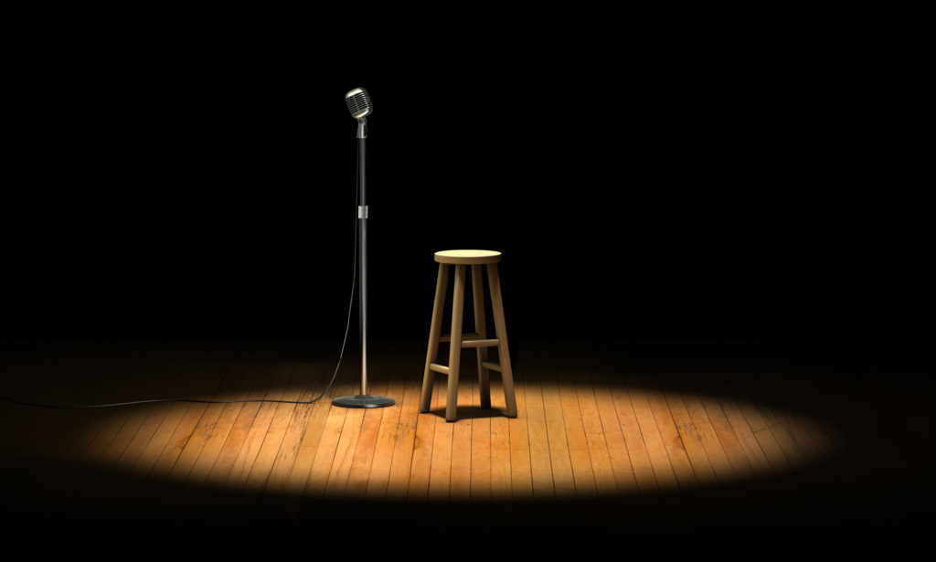 Open mic stage