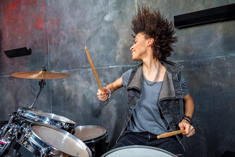 rockin female drummer